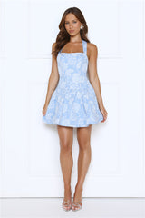 Command The Room Mini Dress Blue