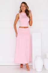 Couture Maxi Skirt Pink