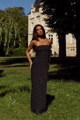 Little Night Out Polka Dot Maxi Dress Black