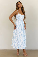 Starry Silence Midi Dress Blue