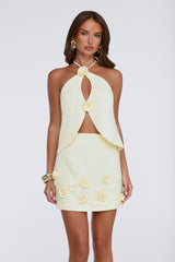 Aurora Jasmine Mini Skirt Lemon