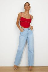 Glam Look Crop Top Red