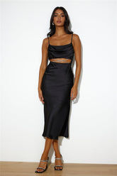 Sparkle Love Midi Dress Black