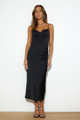 Ruled Over You Midi Dress Black