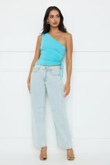 Lovergirl Luxe One Shoulder Top Blue