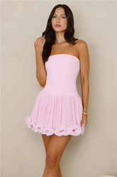 One Martini Strapless Romper Pink