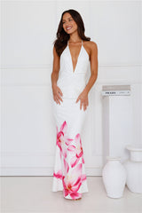Primrose Maxi Dress Pink Flower