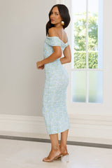 Love Lullabies Mesh Midi Dress Blue