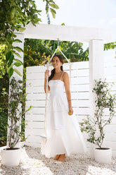 Chic At Sunset Maxi Dress White
