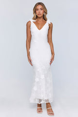 Poolside Summer Maxi Dress White