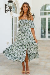Boho Muse Midi Dress Olive
