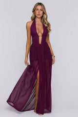 Adrianna Maxi Dress Plum