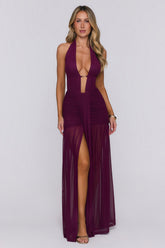 Adrianna Maxi Dress Plum
