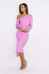 Daily Love Knit Midi Dress Pink