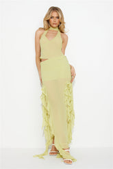 LIONESS Rendezvous Skirt Lime