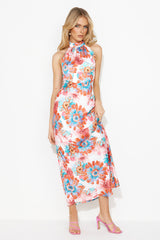 Floating Dreams Satin Maxi Dress Red