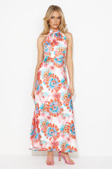 Floating Dreams Satin Maxi Dress Red