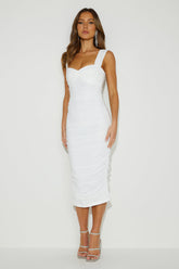 Still Into You Midi Dress White
