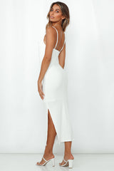 Rooftop Martinis For Two Midi Dress White