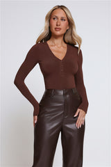Let's Talk Style Faux Leather Pants Chocolate