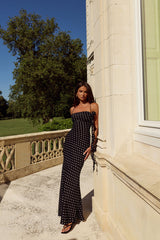 Little Night Out Polka Dot Maxi Dress Black