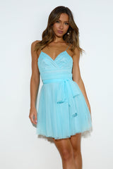 Flow With Her Mini Dress Blue
