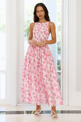 Flora Fields Maxi Dress Pink
