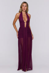 Adrianna Maxi Dress Plum