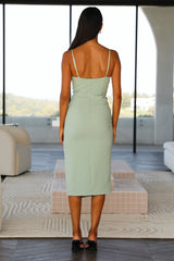 Get To Know Ya Midi Dress Sage