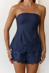 Melody Moments Strapless Set Navy